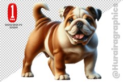 Bulldog dog Clipart - PNG File Product Image 1