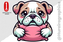 Bulldog dog Clipart - PNG File Product Image 1