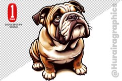 Bulldog dog Clipart - PNG File Product Image 1