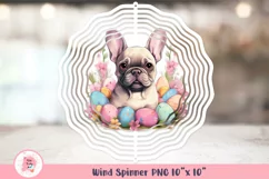 Bulldog Dog Wind Spinner Sublimation Design 10 inches