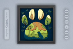 Bulldog Sitting at the Park Layered Papercut Product Image 1