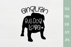 English Bulldog Love - English Bulldog Svg Product Image 2