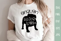 English Bulldog Love - English Bulldog Svg Product Image 1