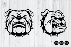Bulldog Mascot SVG, Bulldog Mom SVG, Bulldog Head SVG Product Image 1