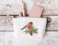 Bullfinch embroidery design, pine embroidery, Product Image 5