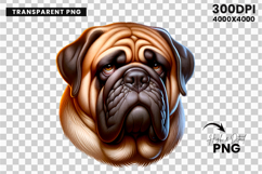 bullmastiff clipart, bullmastiff png, dog clipart, dog png, sublimation design, aggressive dog art, pet clipart, animal artwork, dog lover gift, printable clipart