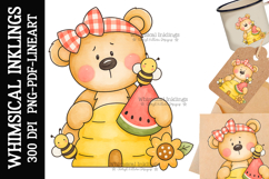 Bumblebee Bear Sublimation Clipart Product Image 1