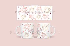 bunder new year fireworks coffee mug glass wrap svg 11oz 15oz mug svg presized for 11oz 15oz glass ready to cut and sublimation files