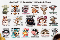 Sarcastic Animal PNG Sublimation Bundle Product Image 1