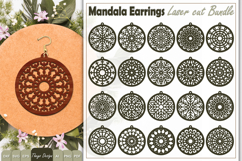 20 Design Snowflake Earrings Laser Cut | Mandala Earrings Product Image 1