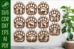Bear paw print wall sign Bundle Product Image 1