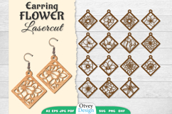 Flowers Earring Laser Cut BUNDLES Product Image 1