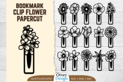 Clip Bookmark Flower Papercut BUNDLES Product Image 1