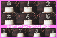 Cake Toppers Daisy Numbers 0-9 Laser cut, Baby Birthday Cake Product Image 1