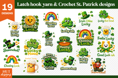 Latch Hook Patrick day quote Knitted St Patricks day bundle Product Image 1