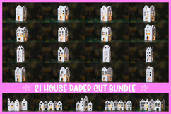 21 3D Paper House Lantern Template, 3D Paper Cut Product Image 1