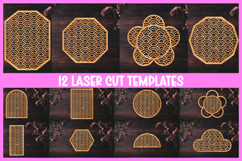 150 Laser Cut Bundle I Rattan signs, Kitchen boards, Coaster Product Image 10