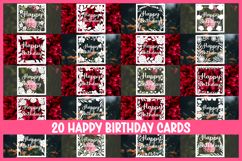 20 Happy Birthday Greeting card SVG,Paper cut SVG Birthday Product Image 1