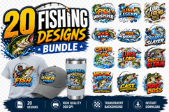 Fisherman Sublimation Fathers day tshirt Fishing bundle Product Image 1