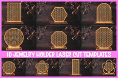 10 Wave Pattern Jewellery Holder Laser Cut Home Decor Product Image 1