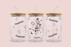 bundle 12 zodiac libbey beer can glass full wrap svg presized template for 16oz and 20oz glass for Cricut Silhouette and sublimation