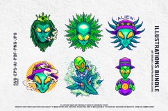 Royal Alien Weed Art Set Bold and Funky Cannabis Graphics Product Image 5