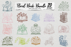 Floral Book SVG PNG Bundle Product Image 1
