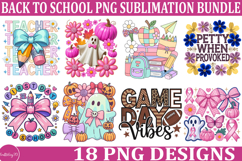 Back To School Sublimation Bundle, Back To School PNG design Product Image 1