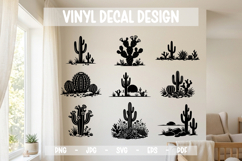 9 Desert cactus vinyl decals SVG design for nursery decor Product Image 1