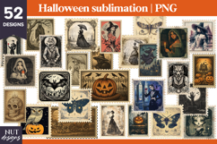 Post Stamp Halloween Bundle, Vintage Halloween sublimation Product Image 2