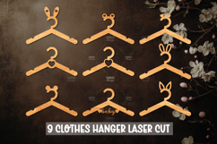 9 Baby Hanger SVG Laser Cut File | Nursery Clothes Organizer Product Image 1