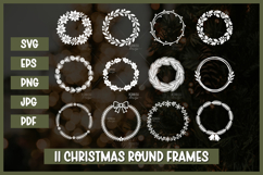 12 Floral Wreath SVG, Christmas wreath svg Product Image 1