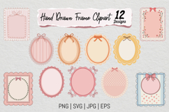 Hand Drawn Frame Clipart SVG PNG Bundle Product Image 1