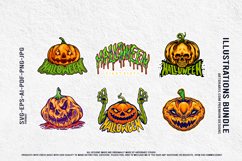 Halloween Pumpkins Horror Collection Vector Illustration Product Image 4