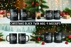 Christmas Black Twin Mug Mockups Product Image 1