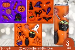 3d inflated halloween sublimation tumbler, 3d puffy bundle Product Image 1