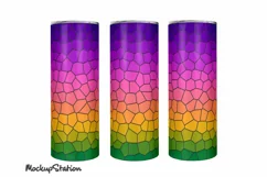 Ombre Tumbler Wrap | Stained Glass Gradient Tumbler Designs Product Image 3