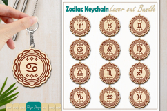 12 Design Zodiac Keychain Laser Cut | Zodiac SIgn Laser Cut Product Image 1