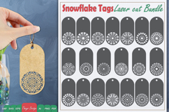 20 Design Snowflake Mandala Gift Tags Papercut Bundle Product Image 1