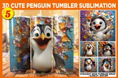 Bundle 3D Penguin Tumbler Sublimation, 3D Penguin Crack Holo, Skinny Tumbler, Penguin Floral Tumbler, Penguin 20oz Sublimation Bundle, Penguin Floral Sublimation Wraps, Sublimation Bundle, Instant Download, Penguin Tumbler PNG, Digital Paper