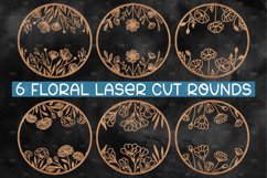 6 Floral Round Floral Sign SVG, Spring Welcome Sign SVG Product Image 1