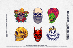Devil Skull With Fantasy Cartoon Horror Artwork Illustration Product Image 3