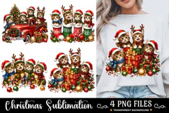 Christmas Cats PNG, Funny Christmas Sublimation, Xmas PNG Product Image 1