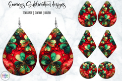 St. Patrick’s Day Earrings Sublimation Bundle, Lucky Clover Product Image 5