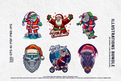 Eerie Owl Father Christmas Fantasy Creepy Xmas Graphic Set Product Image 4