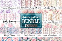 Flower BUNDLE | Digital Paper set|Seamless pattern bundle Product Image 1