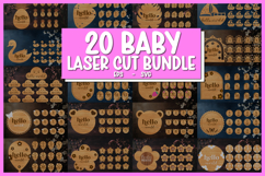 200 Baby Super Bundle - Wooden Nursery Decor Laser Cut Product Image 13