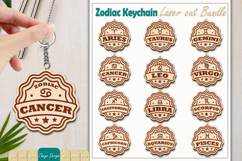 12 Design Zodiac Keychain Laser Cut | Zodiac SIgn Laser Cut Product Image 1