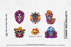 Traditional Day of The Dead Calavera Mexican Folk Graphic Product Image 4