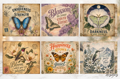 Butterfly Bee Vintage Tumbler Bundle, Inspirational quotes Product Image 2